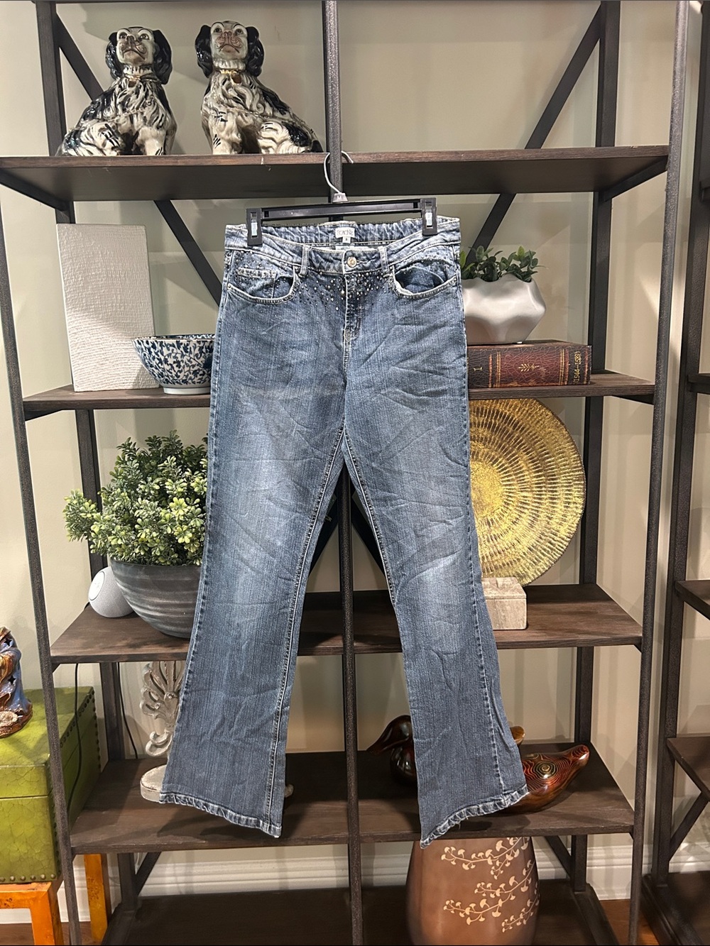 Cache Light Blue Stud-Embellished Jeans 8